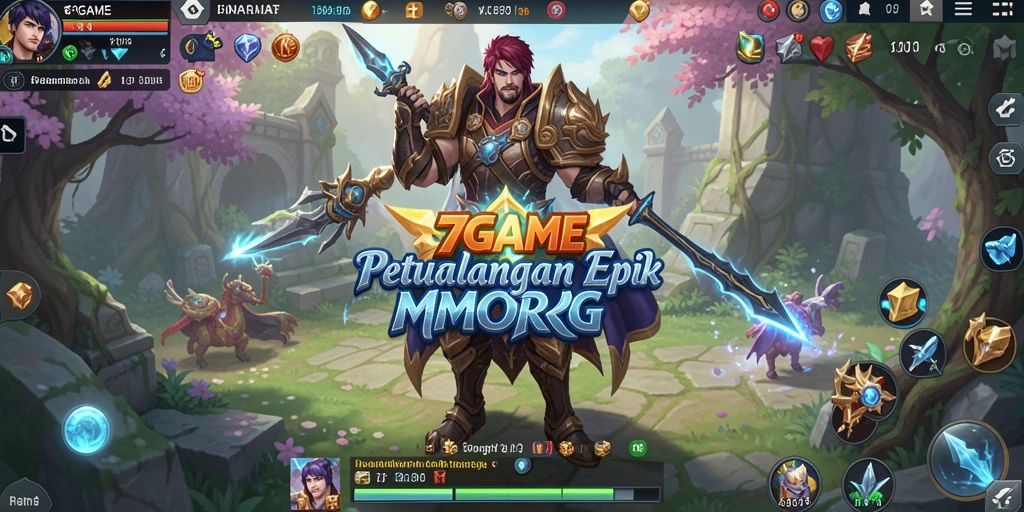 Tampilan gameplay 7GAME menampilkan petualangan seru dalam dunia MMORPG.