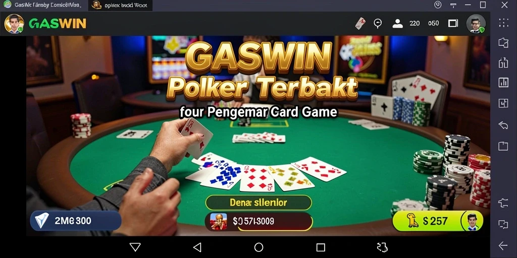 GASWIN menampilkan gameplay Poker yang mendebarkan dan penuh strategi.