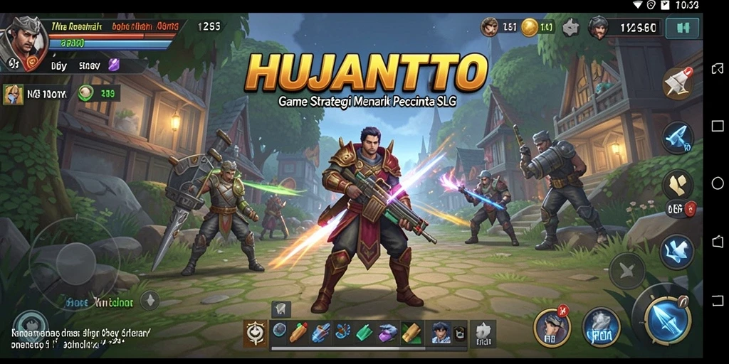 Tangkapan layar menampilkan pertempuran strategis di HUJANTOTO.