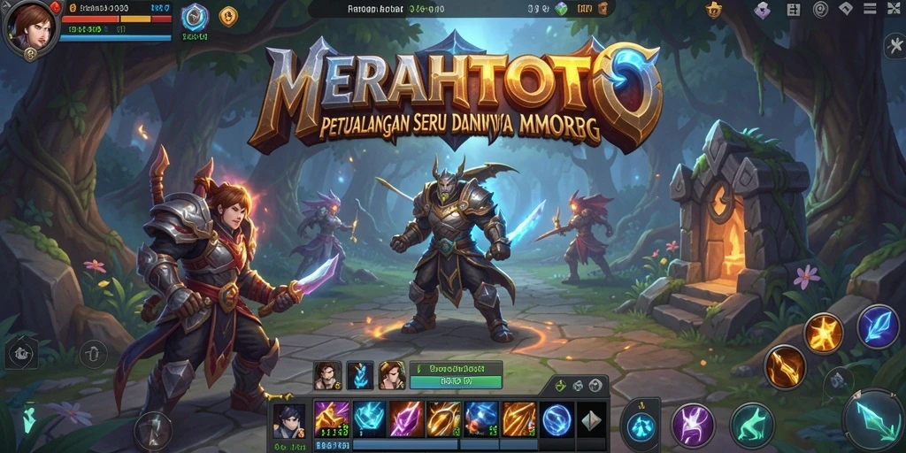 Gameplay MMORPG MERAHTOTO yang penuh aksi dan petualangan.