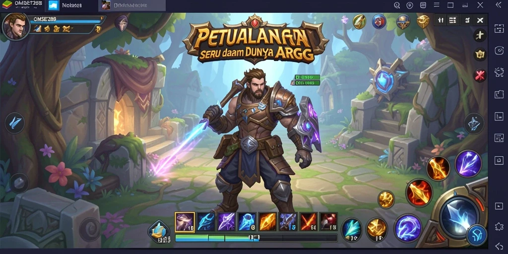 Tampilan gameplay seru dari OMSET288 dalam petualangan ARPG.
