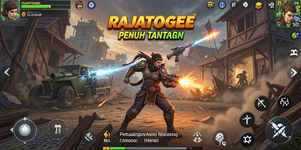 Tampilan seru gameplay RAJATOGEL dengan aksi mendebarkan.