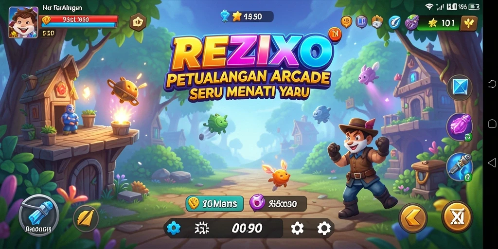 Tangkapan layar REZIXO menunjukkan aksi cepat dan grafik menarik.