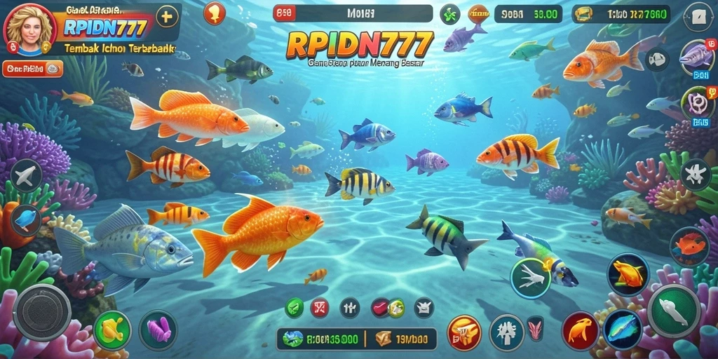 Tampilan menarik dari gameplay RPIDN777 yang penuh aksi Tembak Ikan.