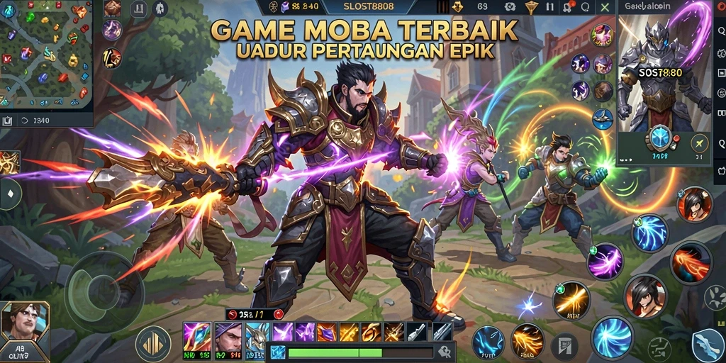 Tampilan gameplay seru dan penuh aksi di SLOST8808.